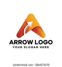 Minimalist Arrow Gradient Logo Design