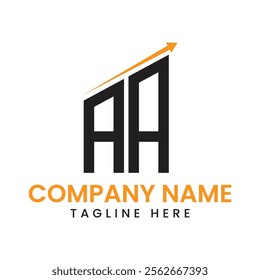 Minimalist Arrow Growth Logo Design