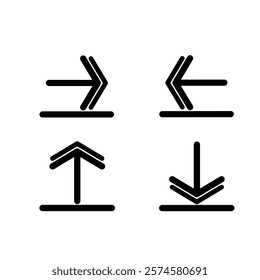 Minimalist arrow icons for navigation or interface design. Perfect for web, app, or graphic projects. Modern Arrow Symbol Set