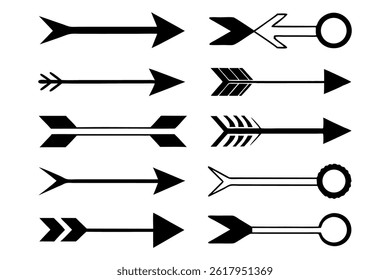  Minimalist Arrow Icons Set  Bold Line Directional Symbols for Web Design