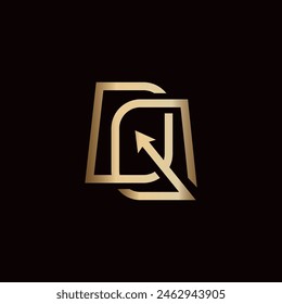 Minimalist Arrow with Initials DG Logo