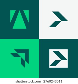 Minimalist Arrow Logo Bundle Modern Direction Growth Business Brand Identity Clean Vector Set