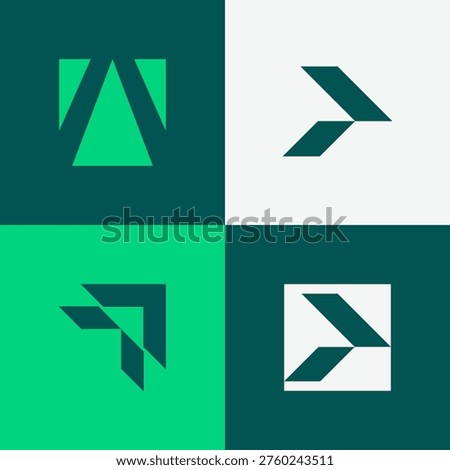 Minimalist Arrow Logo Bundle Modern Direction Growth Business Brand Identity Clean Vector Set