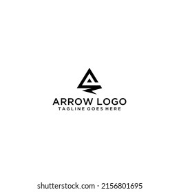 Minimalist arrow logo design abstract upward direction symbol graphic vector illustration