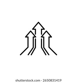 Minimalist Arrows Pointing Upward Symbolizing Growth And Progress