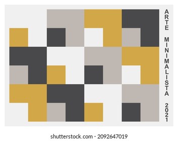 Minimalist art geometric abstract background design, vector primitive shapes
