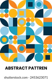 Minimalist art poster with simple shapes and images. Abstract vector pattern design for web banner, business presentation, branding package, fabric print, wallpaper