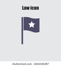 Minimalist art shows a navy flag with a white star, evoking themes of patriotism, symbolism, and graphic representation.
