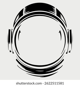 Minimalist astronaut logo icon vector template on white background