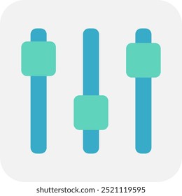 Icono de ecualizador de audio minimalista. Icono de ecualizador de audio simple.