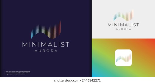 minimalist Aurora's logotype design inspiration and modern colorful branding.