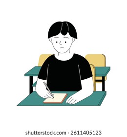 Minimalist Average Student EPS Vector File Symbol Icon
