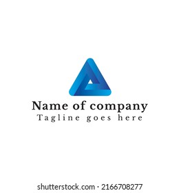 Minimalist awesome and professional gradient 3D flat Letter A logo templet for brand and company royalty free vector file 
