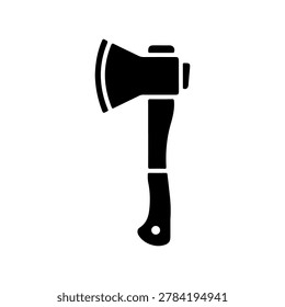 Minimalist Axe Silhouette Vector Icon