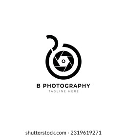Diseño de logotipo de foto de letra B minimalista