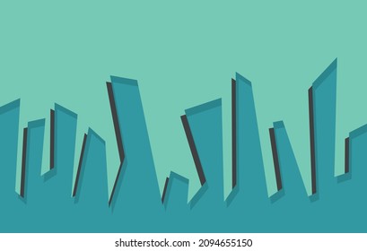 Minimalist background with abstract building silhouette pattern