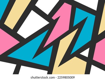 Minimalist background with abstract colorful geometric pattern