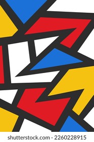 Minimalist background with abstract colorful geometric pattern