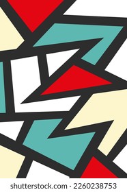 Minimalist background with abstract colorful geometric pattern