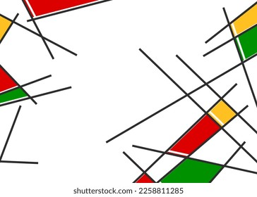 Minimalist background with abstract colorful square pattern and with some copy space area