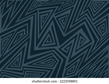 Minimalist background with abstract geometric and curly lines. Simple Aztec ornament