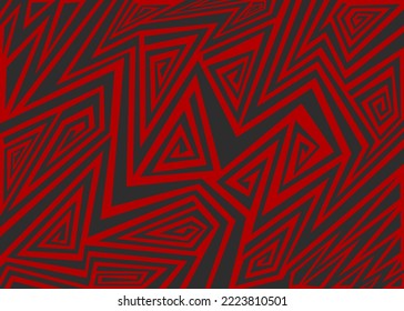 Minimalist background with abstract geometric and curly lines. Simple Aztec ornament