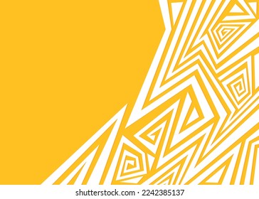 Fondo minimalista con líneas geométricas y curas abstractas y con un espacio de copia. Ornamento azteca simple
