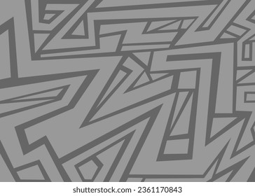 Minimalist background with abstract geometric lines. Simple Aztec ornament
