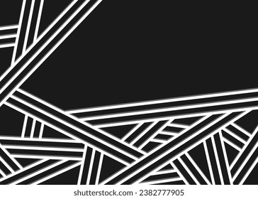 Minimalist background with abstract overlapping stripes pattern and with some copy space area. Dazzle camouflage pattern with copy space