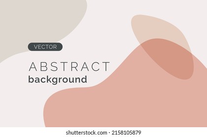 Minimalist background with abstract shapes neutral color. Vector template with copy space for text.