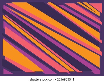 Minimalist background with abstract stripe pattern with sunset color theme