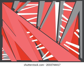 Minimalist background with abstract stripe and triangle pattern