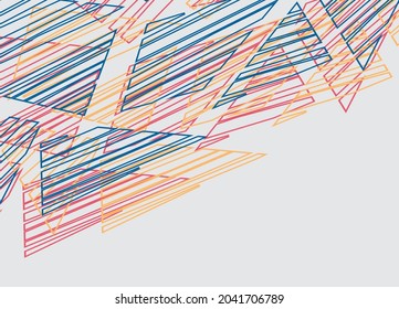 Minimalist background with abstract triangle stripe pattern and some copy space area