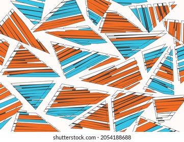 Minimalist background with abstract triangle stripe pattern