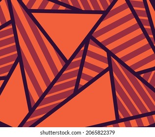Minimalist background with abstract triangle and stripe pattern