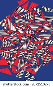 Minimalist background with abstract triangle and stripe pattern