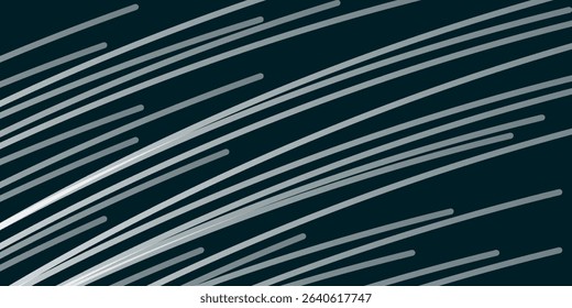Minimalist background animation of flowing streaks of light with multicolored abstract lines. Abstract composition with flying animated stripes and chaotic small particles, computer graphics.