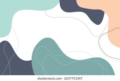 Conjunto de Vector de arte de fondo minimalista. Abstractas patrón de fondo de flores y ramas para collages, carteles, cubiertas, ideal para la decoración de la pared. Vector. eps