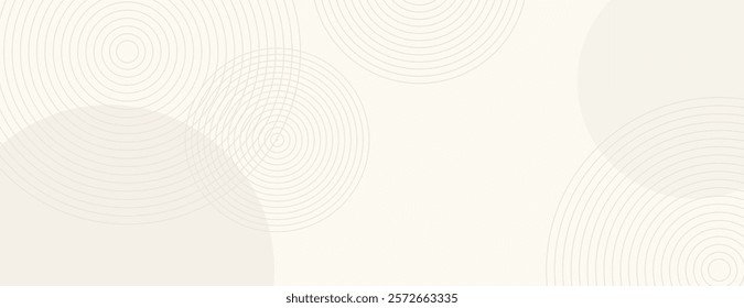 Minimalist background with beige and beige circular patterns. The background features a soft, textured design with overlapping circles. Circle pattern background vector. Beige background.