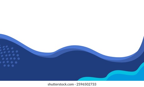 Minimalist background with blue wave environment.