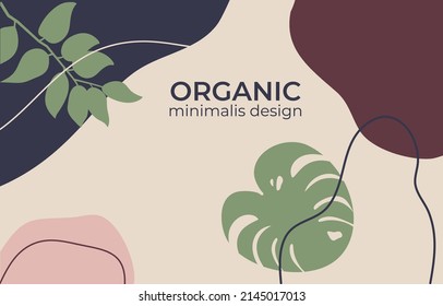 Minimalist background and Botanical fall design 