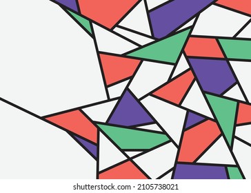 Minimalist background with colorful abstract geometric pattern and some copy space area