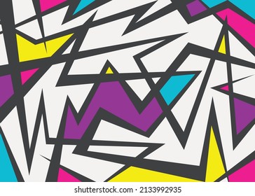 Minimalist background with colorful abstract geometric pattern. Abstract interior wallpaper