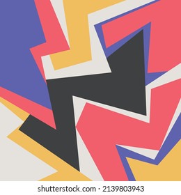 Fondo minimalista con un patrón geométrico abstracto colorido. Papel interior abstracto