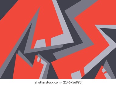 Minimalist background with colorful abstract geometric pattern. Abstract interior wallpaper