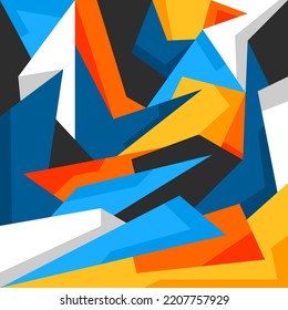 Minimalist background with colorful abstract geometric pattern