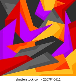 Minimalist background with colorful abstract geometric pattern