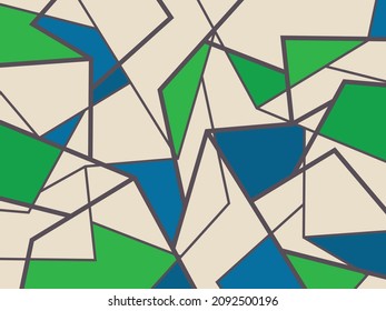 Minimalist background with colorful abstract line and geometric pattern. Abstract interior wallpaper