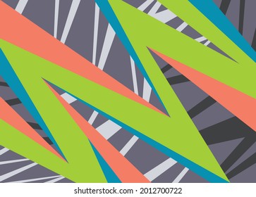 Minimalist background with colorful abstract stripe pattern