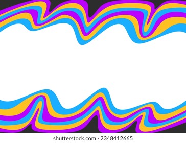 Fondo minimalista con un patrón de líneas onduladas de gradiente colorido y con un área de copia